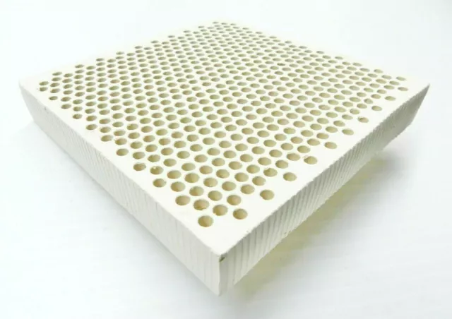 5" Ceramic Honeycomb Block Soldering Plate with 4mm Holes Jewelry Heat Board 5x5