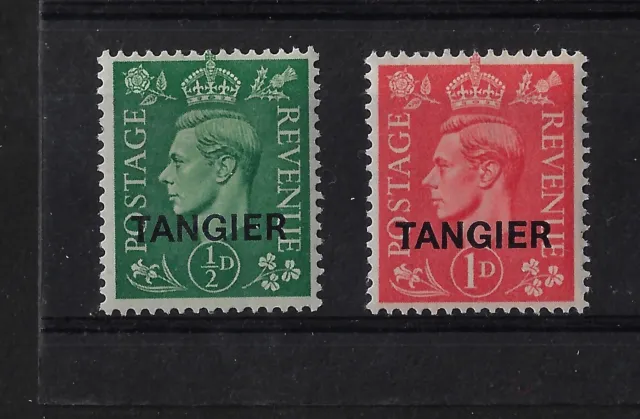 Morocco Agencies-Tangier KGVI 1944, sg 251-252  pale colours issue, MH    (aa895
