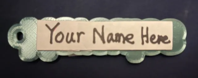 Name tag - test item - do not buy