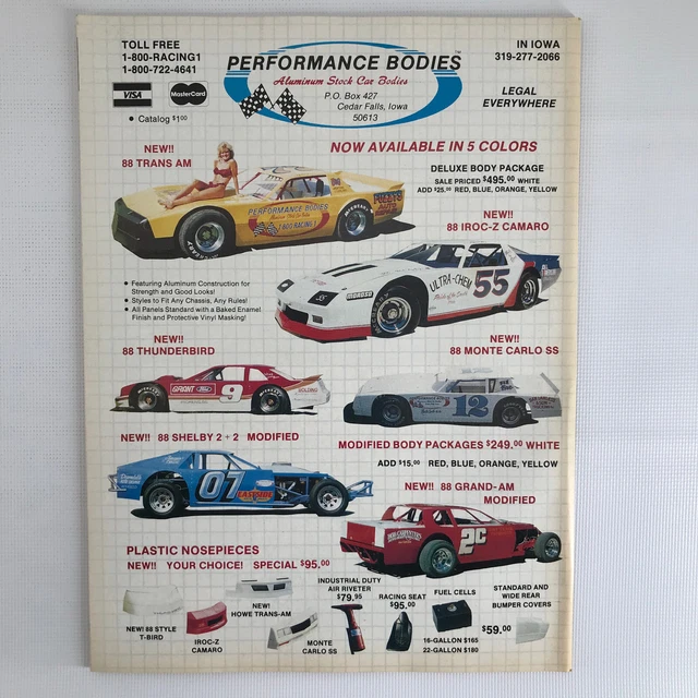 STOCK CAR RACING Magazine January 1988 Newsstand Edition £7.68