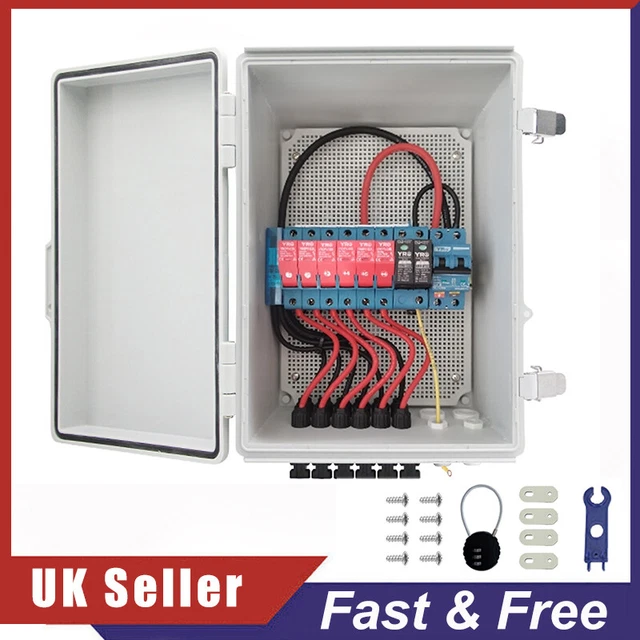 SOLAR PV COMBINER Box Connection Box 4/6 String 1000V Circuit Breaker ...