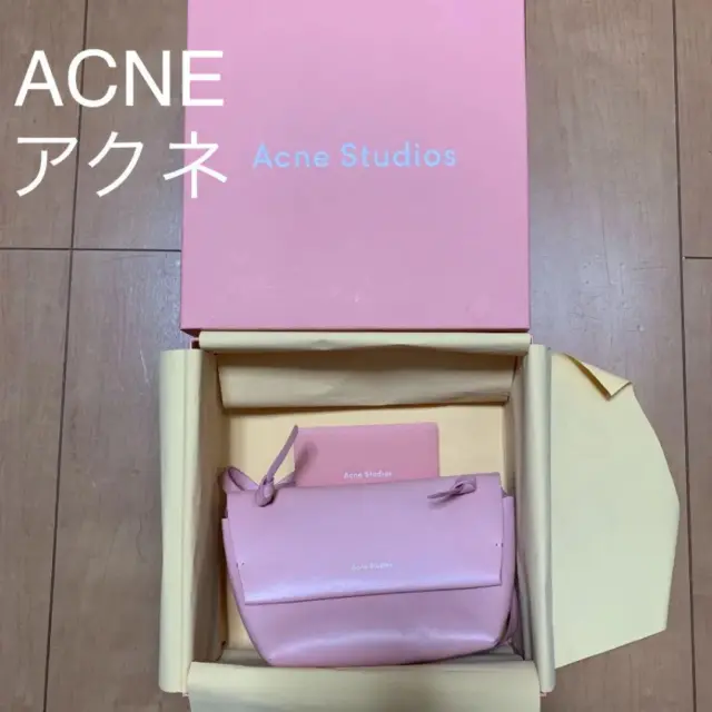 ACNE STUDIOS Leather Women's Mini Shoulder Bag w/Box Pink USED