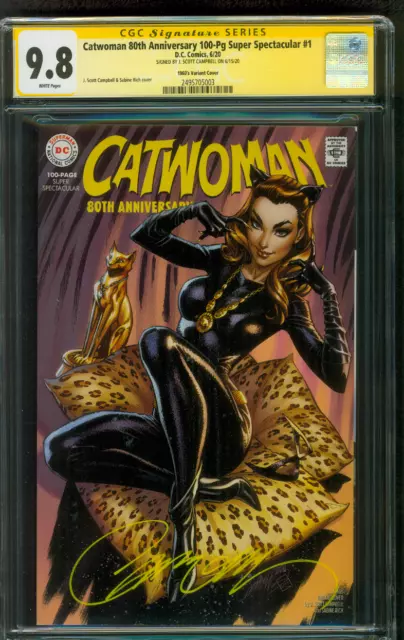 Catwoman 80th Anniversary 1 CGC 9.8 SS Campbell 1960's Variant 6/20 Batman Movie