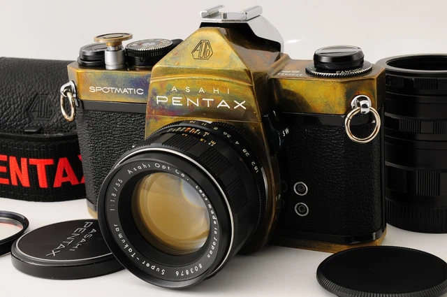 NEAR MINT] PENTAX Spotmatic SP Black 35mm SLR SMC TAKUMAR 55mm F1