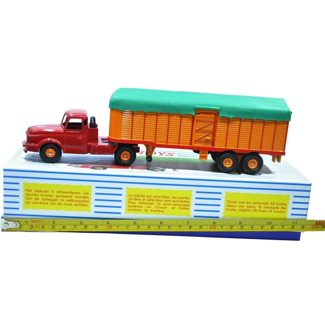 Dinky Supertoys N°36 B – Tracteur Willeme + Remorque Bachée, Boîte D’origine
