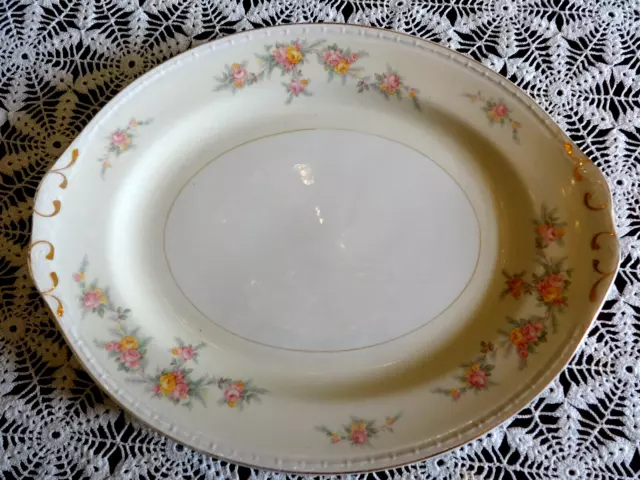 Vintage 1953 Homer Laughlin Eggshell Georgian Cashmere 13.5" Serving Platter