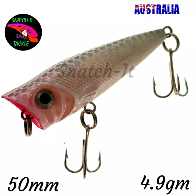 5 x  WHITING POPPER FISHING LURES HARD BODY 50MM POPPERS BREAM FLATHEAD TOPWATER