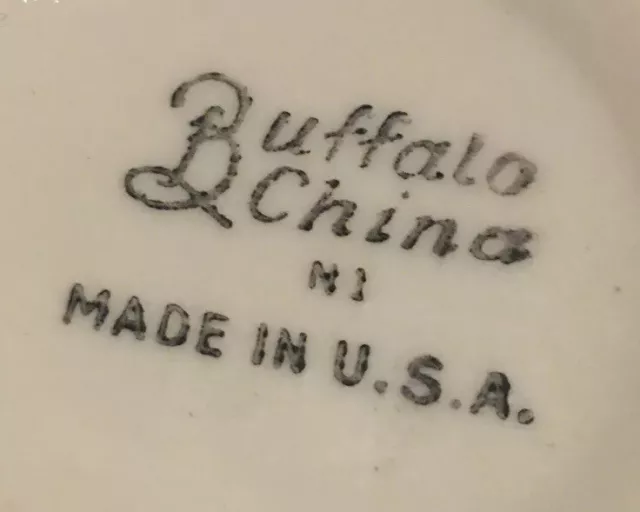 1950s Buffalo China Restaurant Ware Coffee Mug White USA Original Stamp NM