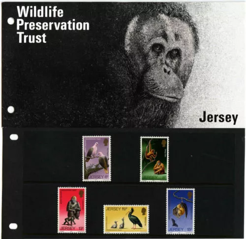 Jersey Presentation Pack 1979 Wildlife Preservation Trust Mnh Sg 217-221