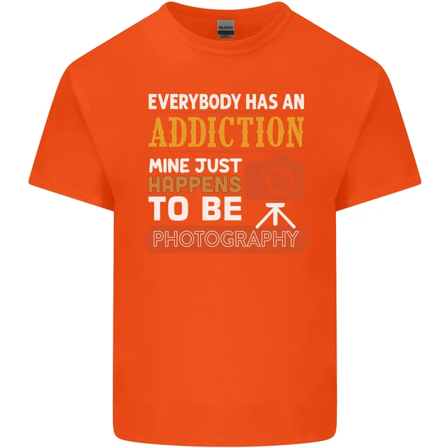 T-shirt top da uomo cotone Photography Addiction divertente fotografo 12