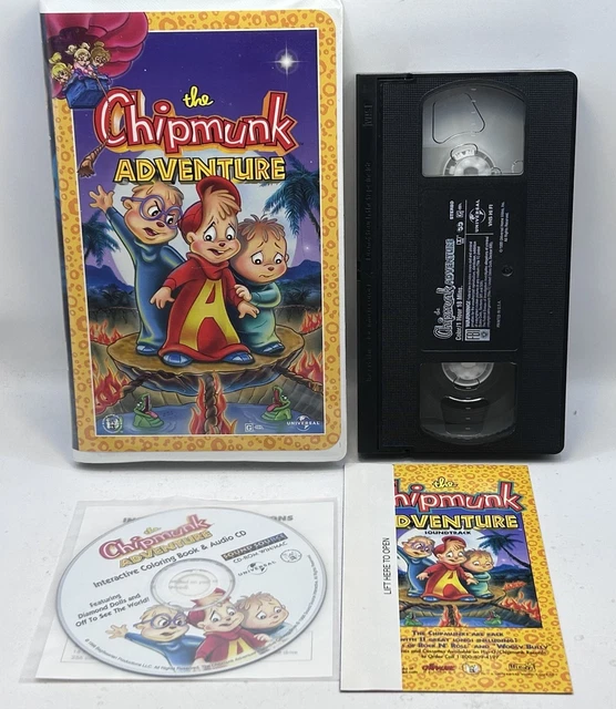 THE CHIPMUNK ADVENTURE VHS Video Tape CD ROM Alvin Inserts Clamshell ...