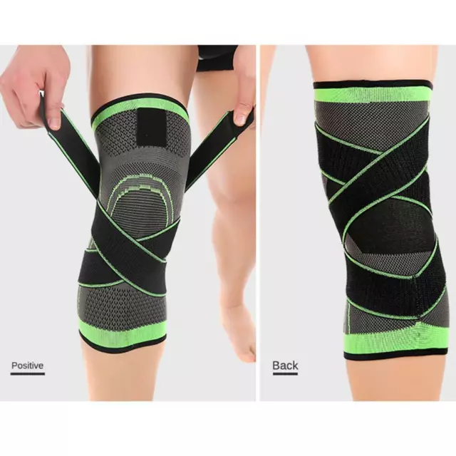 Elastic knee compression cuff for unisex straps with straps