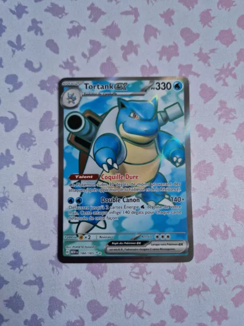 Carte Pokemon Tortank EX 184/165 Full Art Alt EV3,5 151 FR Neuf