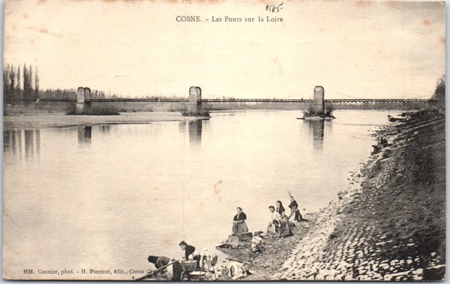 58 COSNE SUR LOIRE - les ponts sur la loire.