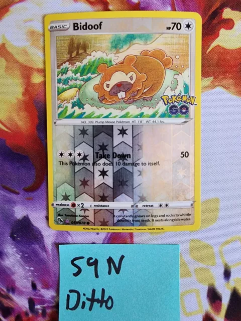 Ditto (Bidoof) - 059/078 - Common Reverse Holo Unpeeled