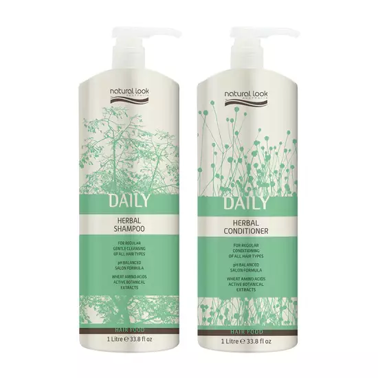 Natural Look Daily Herbal Shampoo & Conditioner Duo SET - 1000ml