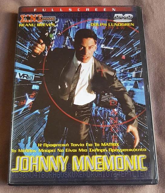 1995 JOHNNY MNEMONIC PAL DVD [Keanu Reeves, Dolph Lundgren, Dina Meyer ...