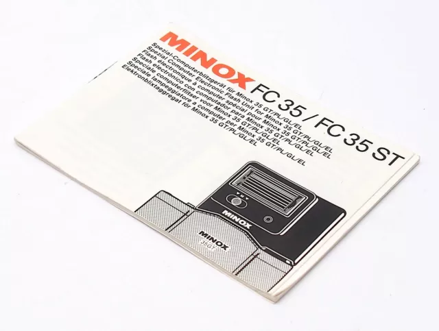 Minox FC 35 / FC 35T Flash Instruction Manual - UK Dealer