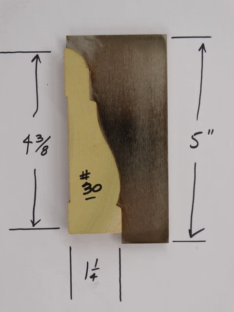 Shaper / Molder Custom Corrugated Back / CB Knives For 1 1/4" x 4 3/8" Casing