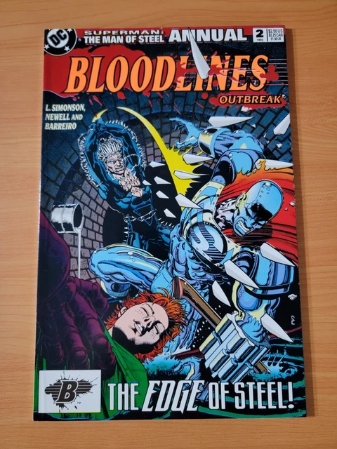 Superman: Man of Steel Annual #2 Direct Market Edition ~ NEAR MINT NM ~ 1993 DC