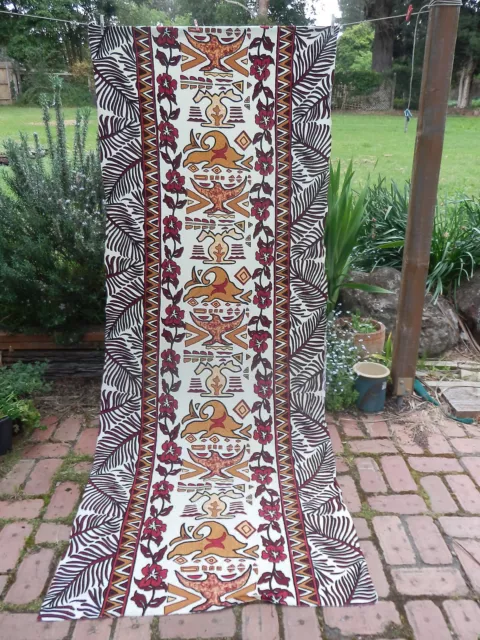 BARKCLOTH   Cretonne    AFRICA        RETRO Vintage Fabric