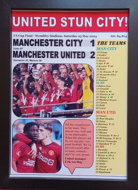MANCHESTER CITY Manchester United 2024 FA Cup Final