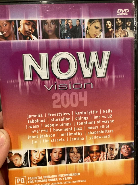 Now Vision 2004 region 4 DVD (music) Janet Jackson , Missy Elliot , Kelis , more