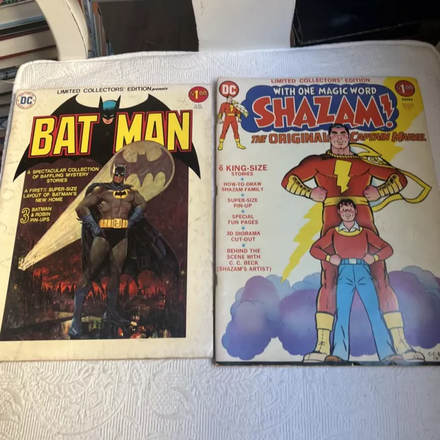 2 DC Limited Collectors Edition Batman 1976 & SHAZAM! 1973 Oversized Comic Book