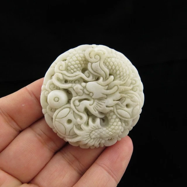 China, jade, Hongshan culture,natural jade,dragon, pendant  M(476)