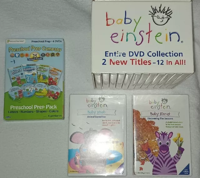 Kids educational dvd lot baby einstein preschool prep 18 total dvds 