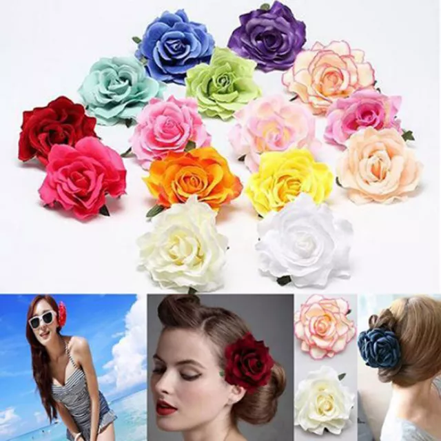 Rose Flower Bridal Hair Clip Hairpin Brooch Wedding Bridesmaid Party Accessories 2