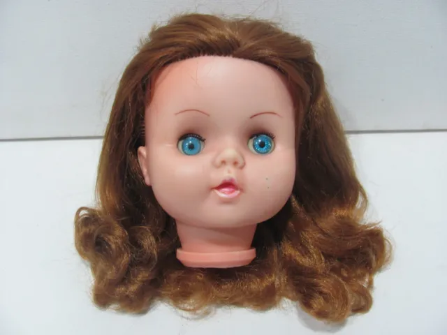 Vintage Large Evergreen Vinyl Doll's Head Repairs or Spare Parts