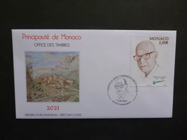 MONACO 2021 100th ANNIV BIRTH CZESLAW SLANIA FIRST DAY COVER