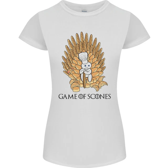 Maglietta da donna Petite Cut Game of Scones Funny Movie Parody GOT