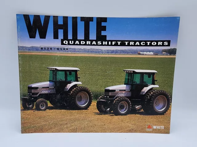 White 6124-6144 Quadrashift Tractor Sales Salesman Showroom Brochure 4 Pgs AGCO