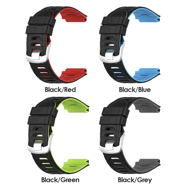 SILICONE SMART WATCH Band Double Color Wrist Strap for Garmin ...