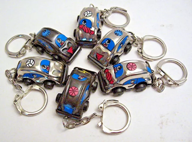10 Volkswagen VW Beetle Metal Keychain Vending Machine Toy Prize Old Store Stock
