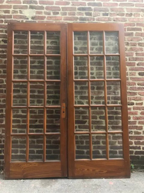 Pair of 30” Historic 15-Pane Interior French Doors