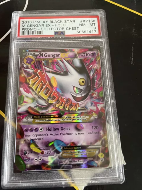 Mega Gengar EX XY166 Shiny Black Star Promo Pokemon Card Rare Holo