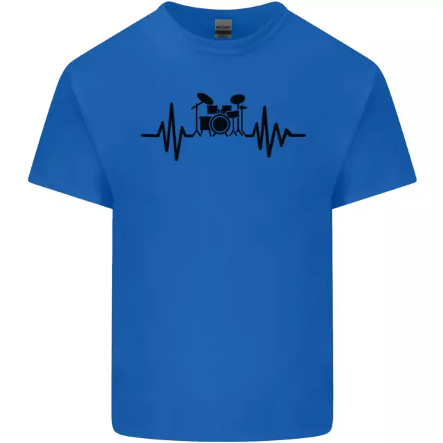 T-shirt top tamburo batteria pulse ECG batterista tamburo da uomo cotone 2