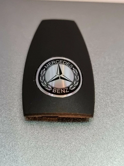 Yellow Aluminum Mercedes-Benz AMG Key Fob Cover Shell (Polished Silver Accents) - 2020+