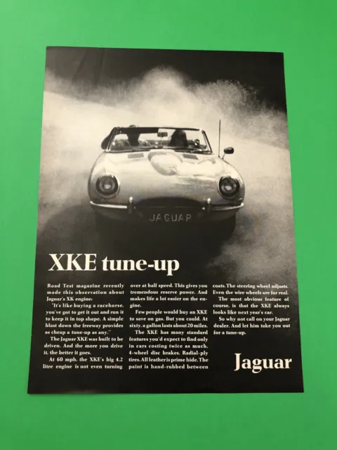 1968 Jaguar Xk-E Xk E Xke Original Vintage Print Ad Advertisement Printed A3