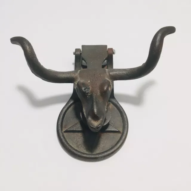 Cast Iron Steer Ranch Head Door Knocker