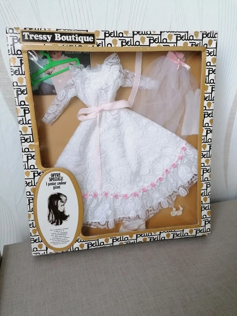 TENUE MARIÉE POUR POUPÉE TRESSY BELLA - Année 1980
