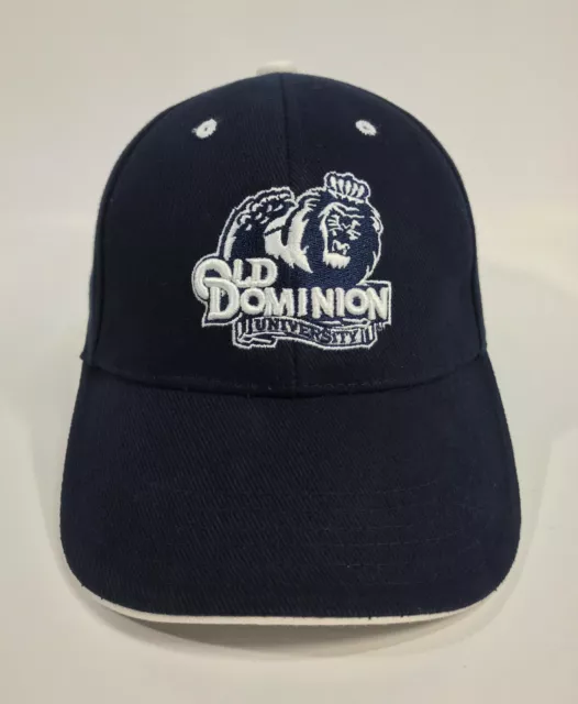Vintage Old Dominion University Hat Blue & White Strapback Baseball Cap VGC