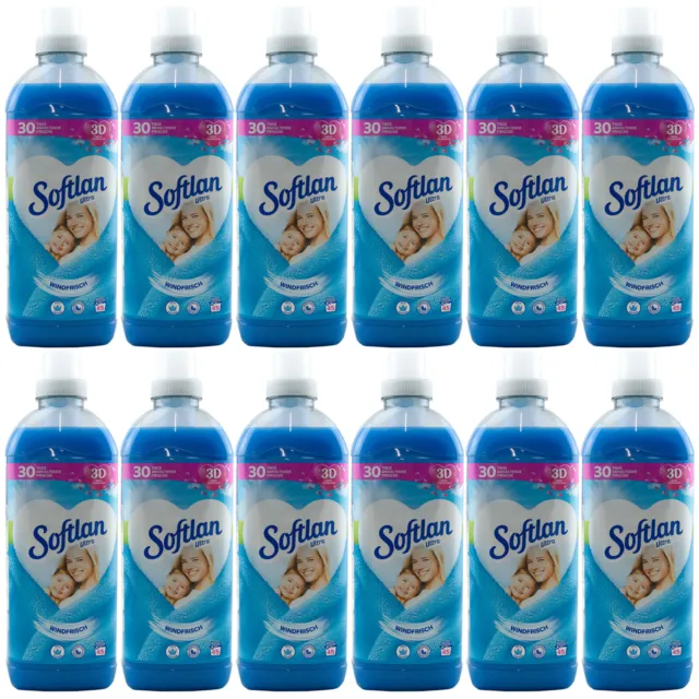 Softlan Windfrisch Fabric Softener 12 x 1 Litre for 45WL To 30 Days Scent