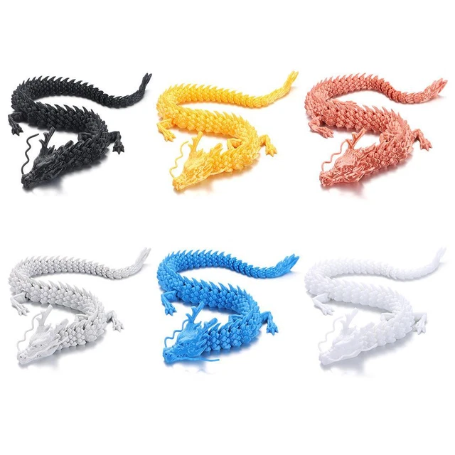 48 Inch 3D Printed Dragon Model - Flexible Joints, Poseable Fantasy Figurine For Display & Stress Relief