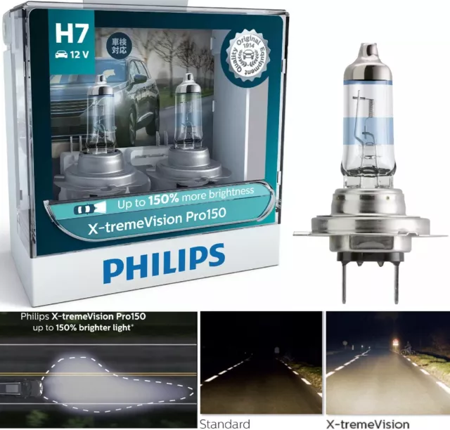 Ampoules Moto Philips Ampoule Feux De Route H7- Xtreme Vision - 12v 60/55w  - Satisfait Ou Remboursé 