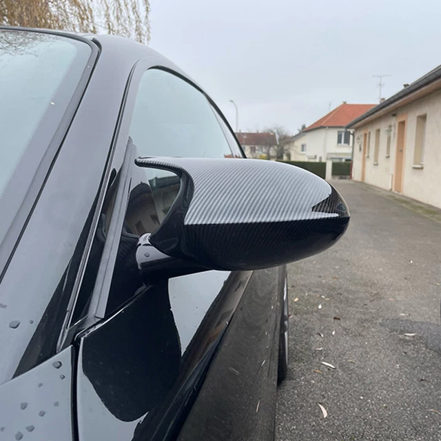 Carbon Fiber Rearview Wing Mirror Cover Cap For BMW E90 E91 E92 E93 LCI 2005-08