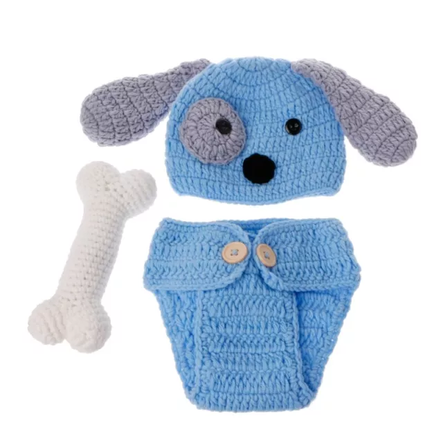 Baby Photo Knitted Shorts Clothes Set DIY Studio Accessories Blue